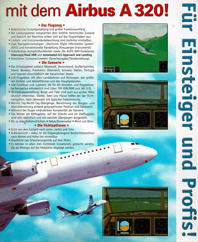 Inside Cover for Flug Simulator für Airbus A 320: Europa Edition (Windows): Right