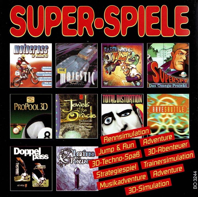 Manual for 10 Top-Hits: Super-Spiele (DOS and Windows and Windows 3.x): Front