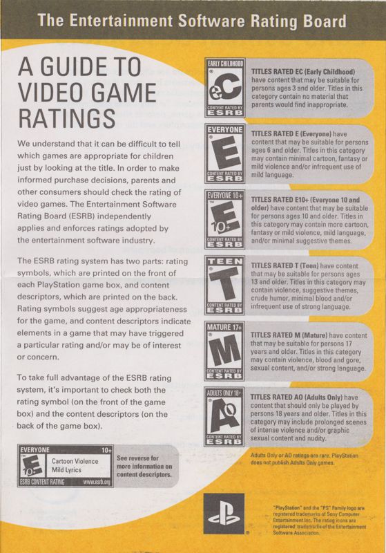 Extras for Ratchet & Clank: Size Matters (PSP System bundle) (PSP): ESRB Guide - Front - English