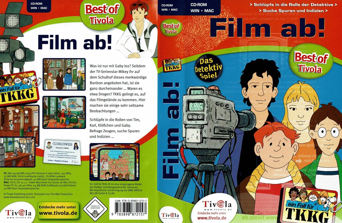 Full Cover for Ein Fall für TKKG: Film ab! (Macintosh and Windows) (Best of Tivola release)