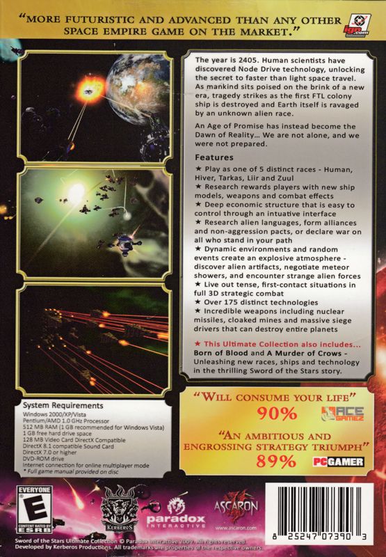 Back Cover for Sword of the Stars: Ultimate Collection (Windows)