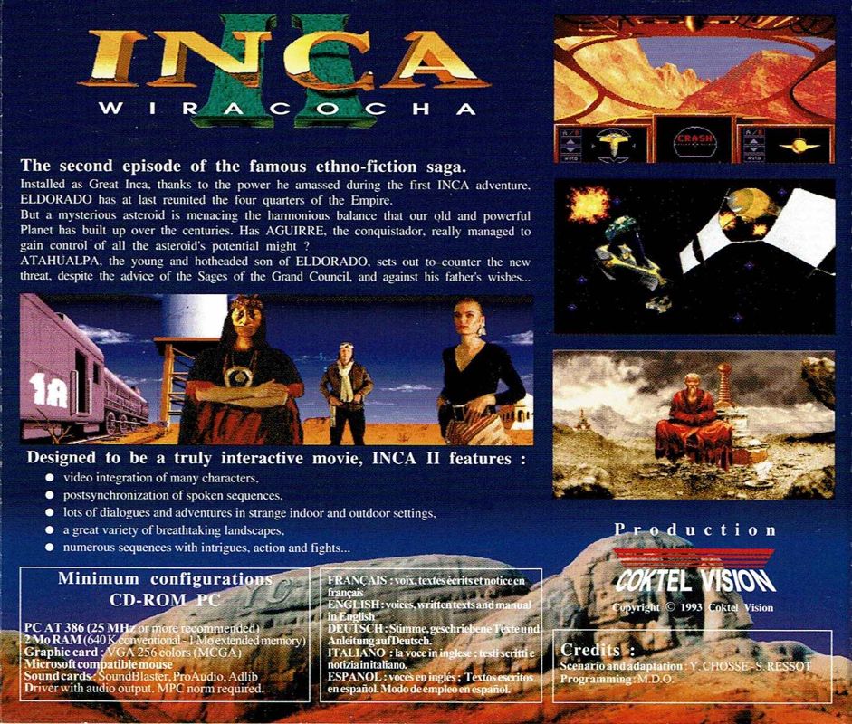 Other for Inca II: Nations of Immortality (DOS) (Enhanced Multimedia Version): Jewel Case - Back