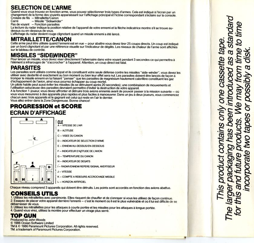 Top Gun cover or packaging material MobyGames