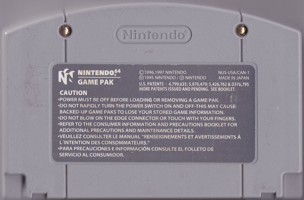Media for Mortal Kombat Mythologies: Sub-Zero (Nintendo 64): Back