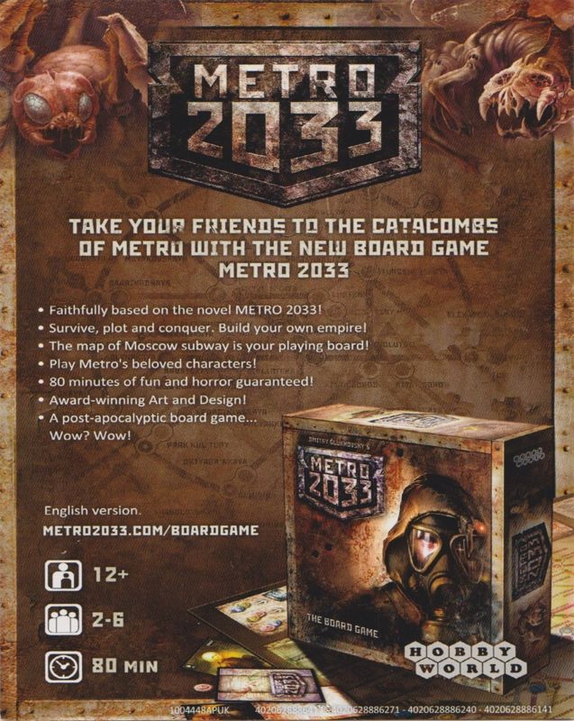 Manual for Metro: Redux (PlayStation 4): Back