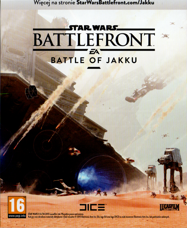 Advertisement for Star Wars: Battlefront (PlayStation 4): Front