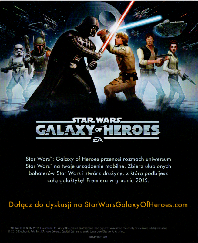 Advertisement for Star Wars: Battlefront (PlayStation 4): Back