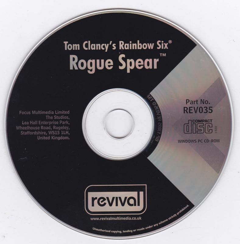 Media for Tom Clancy's Rainbow Six: Rogue Spear (Windows) (Revival Multimedia release)