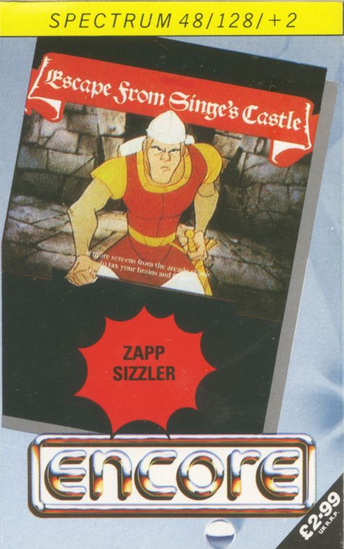 Front Cover for Dragon's Lair Part II: Escape from Singe's Castle (ZX Spectrum) (Budget re-release)