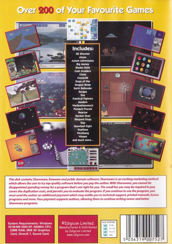 Back Cover for More Arcade/Strategy Games (Windows)