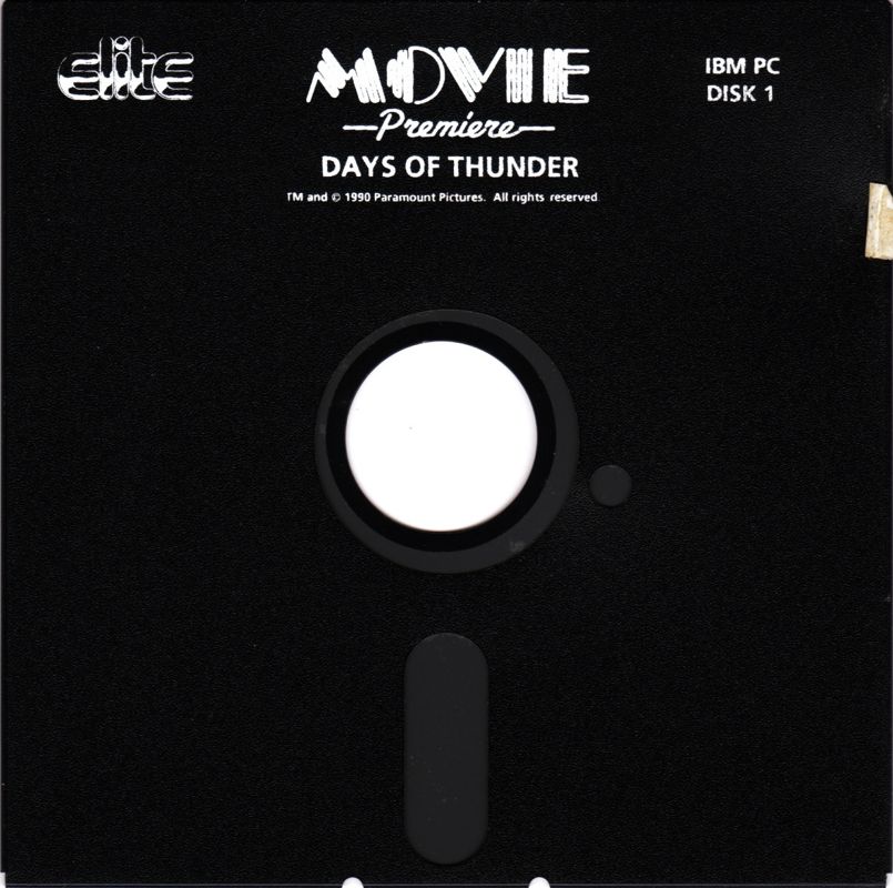 Media for Movie Premiere (DOS): Days of Thunder - Disk 1/3 (Disk 2: CGA/MCGA; Disk 3: EGA)