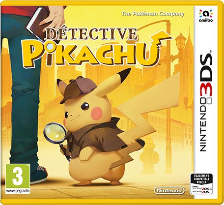 Front Cover for Detective Pikachu (Nintendo 3DS) (download release)