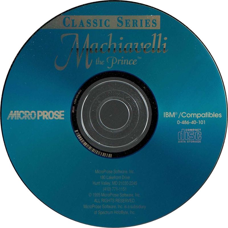 Media for Machiavelli the Prince (DOS) (Classic Series release)