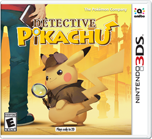 Front Cover for Detective Pikachu (Nintendo 3DS) (download release): 1st version