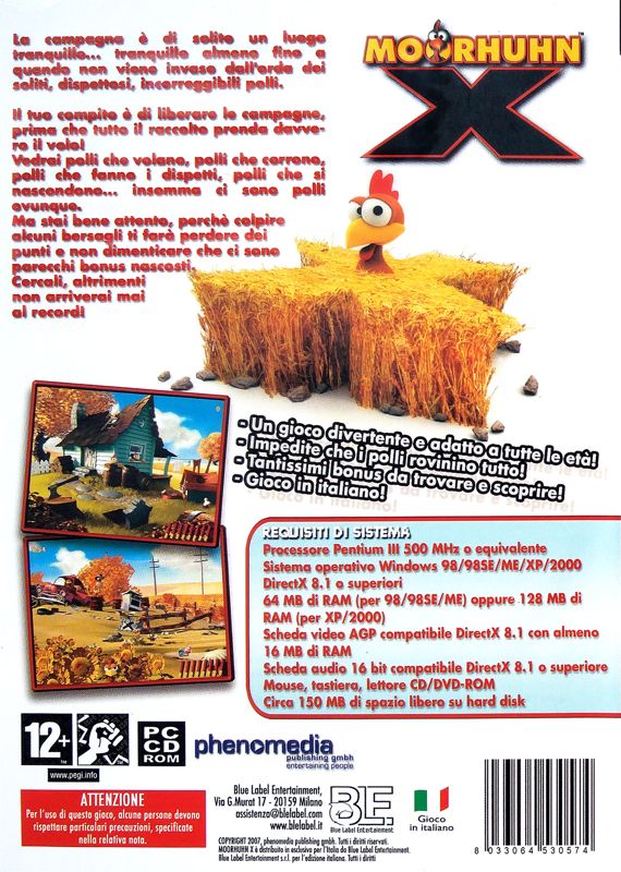 Back Cover for Crazy Chicken X (Windows)