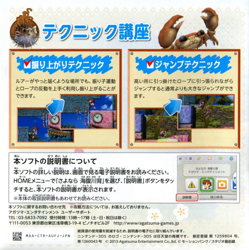 Manual for Yumi's Odd Oddysey (Nintendo 3DS): Back