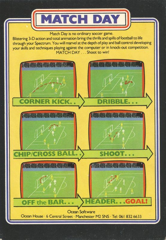 Back Cover for Match Day (ZX Spectrum)