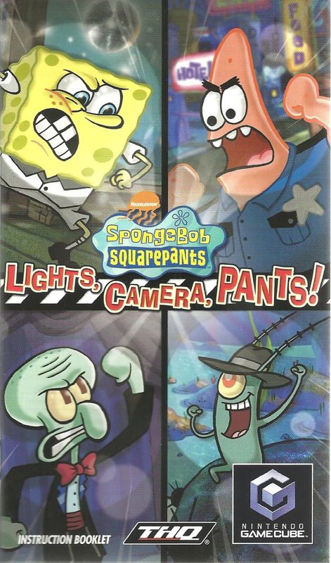 Manual for SpongeBob SquarePants: Lights, Camera, Pants! (GameCube): Front