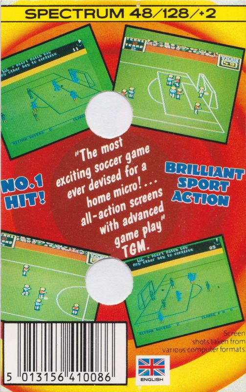 Back Cover for Match Day (ZX Spectrum) (Budget re-release)