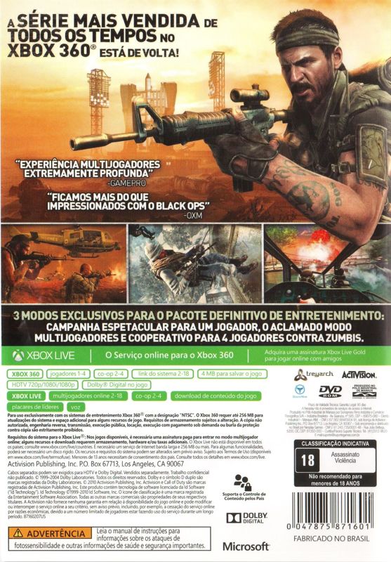 Call of Duty: Black Ops cover or packaging material - MobyGames