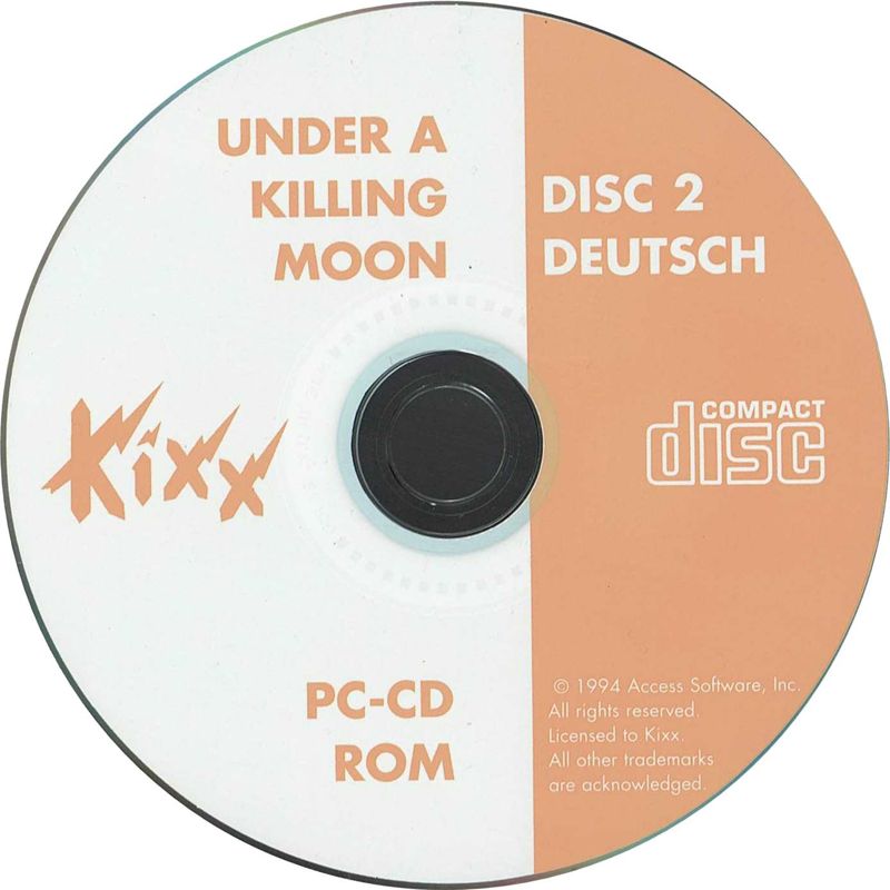 Media for Under a Killing Moon (DOS) (Kixx release): Disc 2