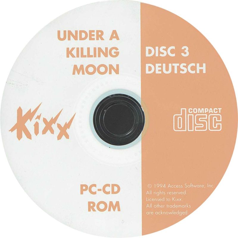 Media for Under a Killing Moon (DOS) (Kixx release): Disc 3