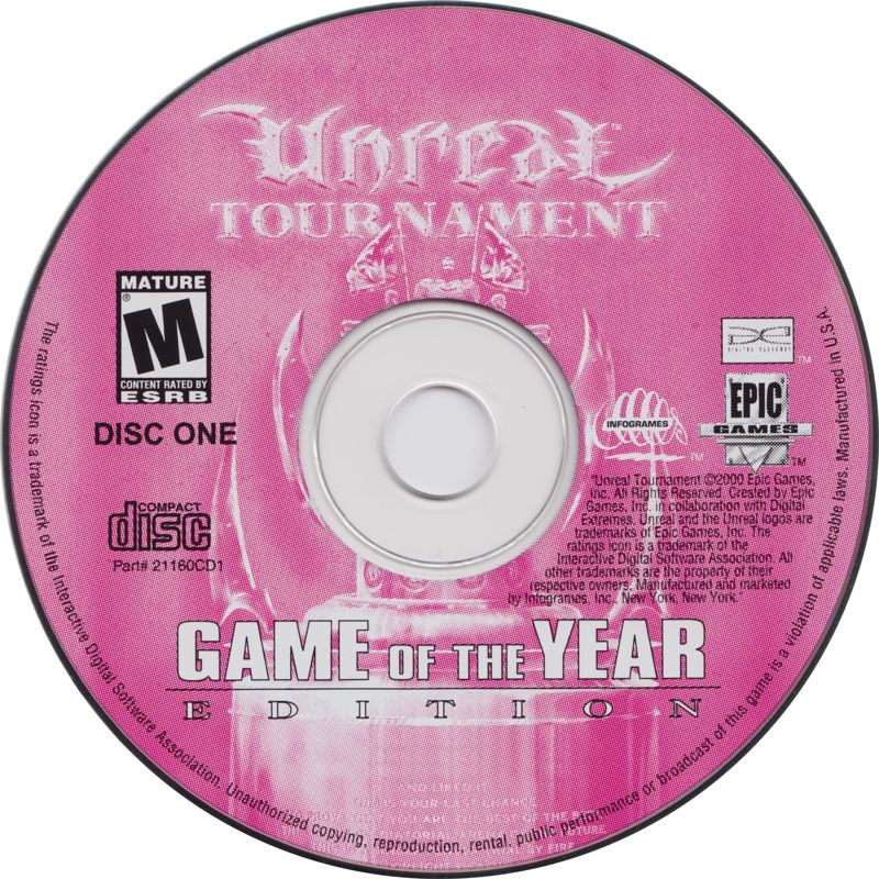 Media for Unreal Tournament: Game of the Year Edition (Windows): Disc 1