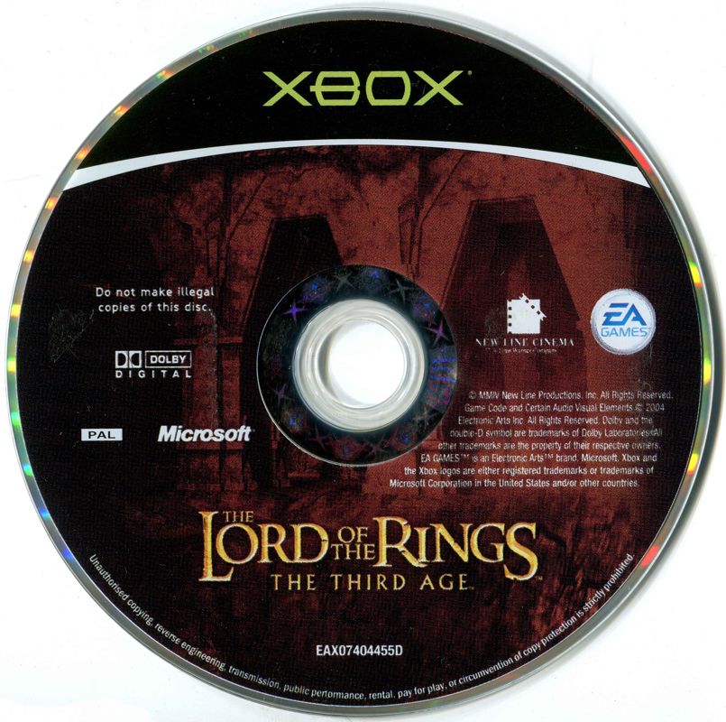 Media for The Lord of the Rings: The Third Age (Xbox)