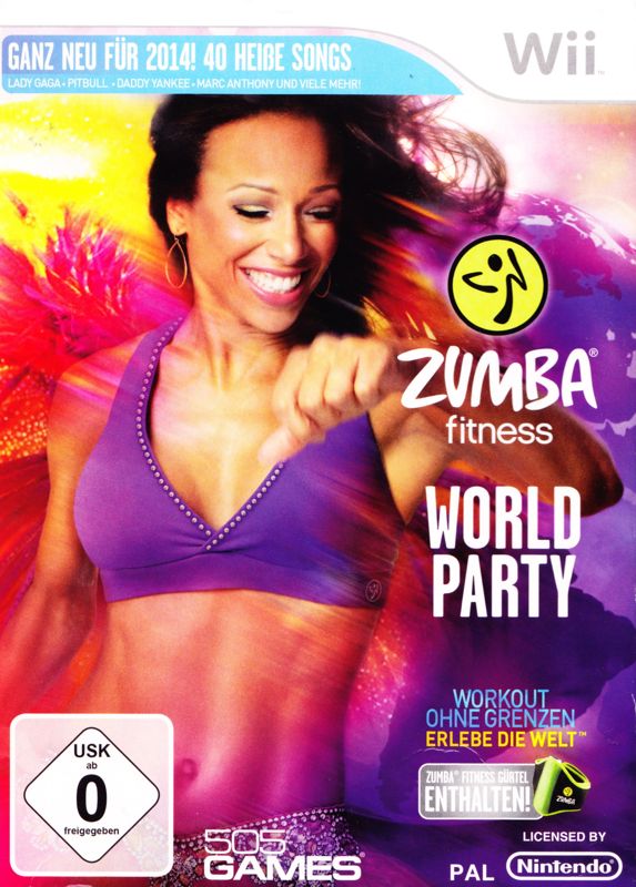 Front Cover for Zumba Fitness: World Party (Wii) (includes fitness belt)