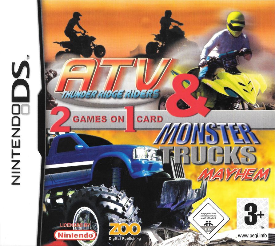 Front Cover for ATV: Thunder Ridge Riders / Monster Trucks Mayhem (Nintendo DS)
