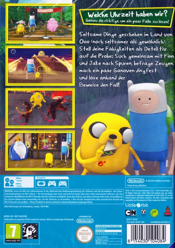 West Op tijd wang Adventure Time: Finn and Jake Investigations cover or packaging material -  MobyGames
