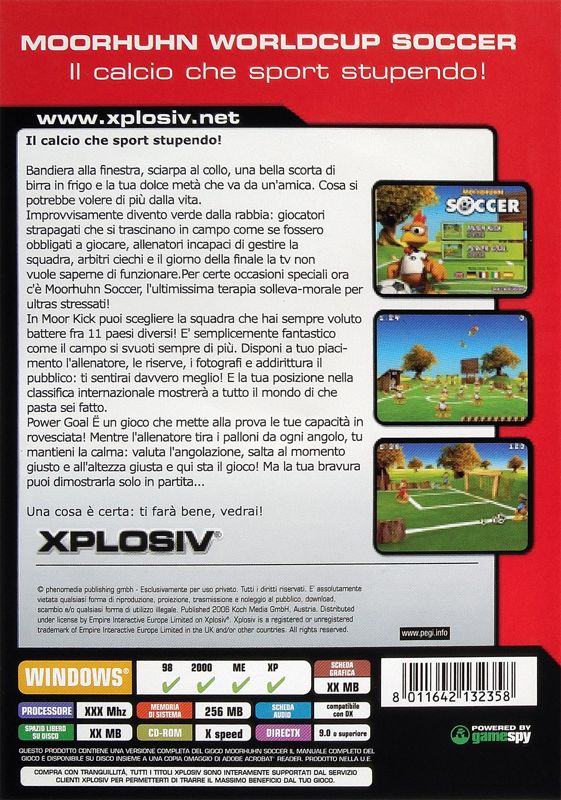 Back Cover for Crazy Chicken: Soccer (Windows) (Xplosiv release)