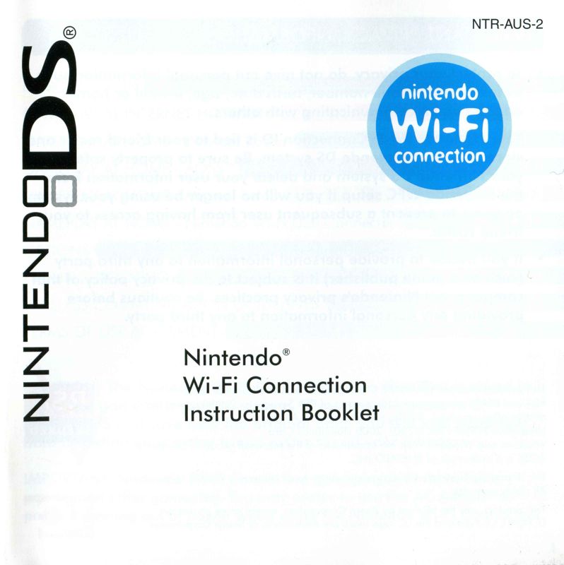 Extras for Pokémon Mystery Dungeon: Explorers of Time (Nintendo DS): Wifi booklet - front