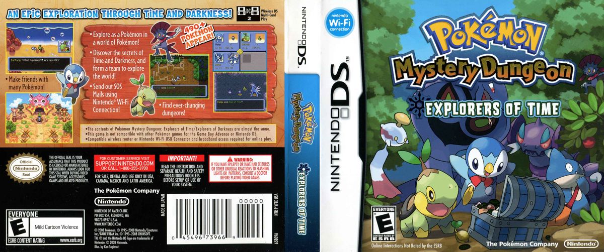 Full Cover for Pokémon Mystery Dungeon: Explorers of Time (Nintendo DS)
