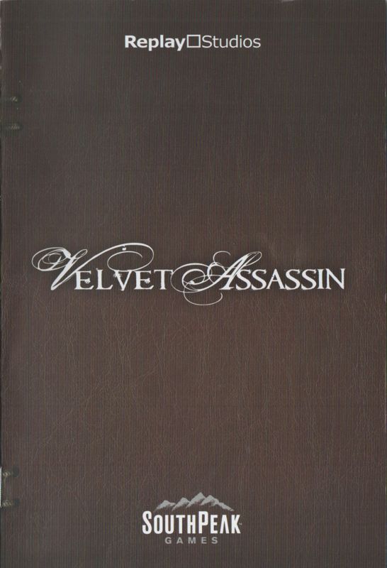 Manual for Velvet Assassin (Windows): Front