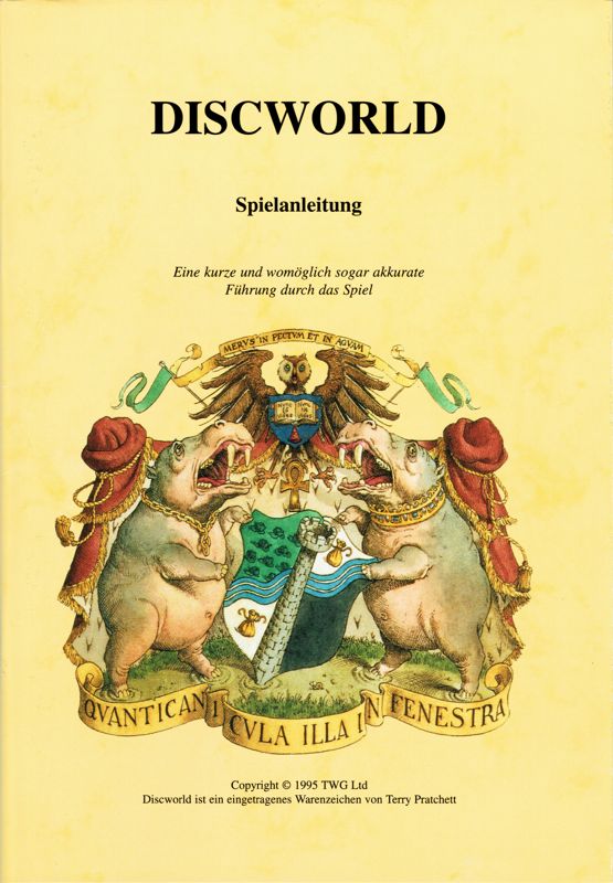 Manual for Discworld (DOS) (English voice acting): Front