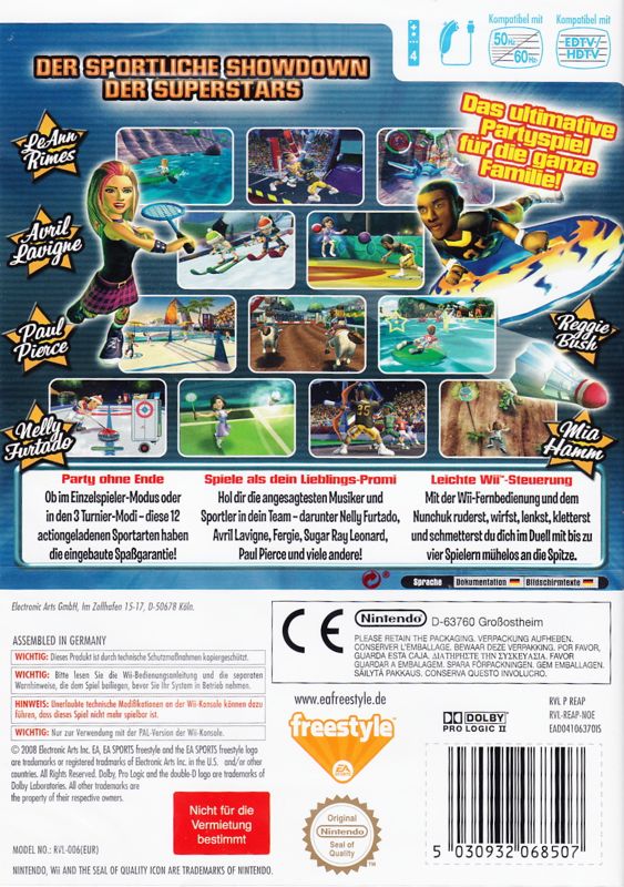 Back Cover for Celebrity Sports Showdown (Wii)