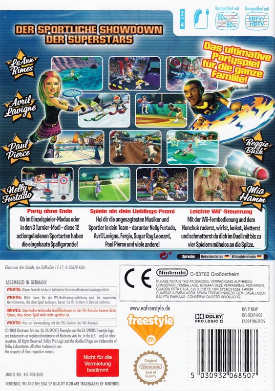 Back Cover for Celebrity Sports Showdown (Wii)