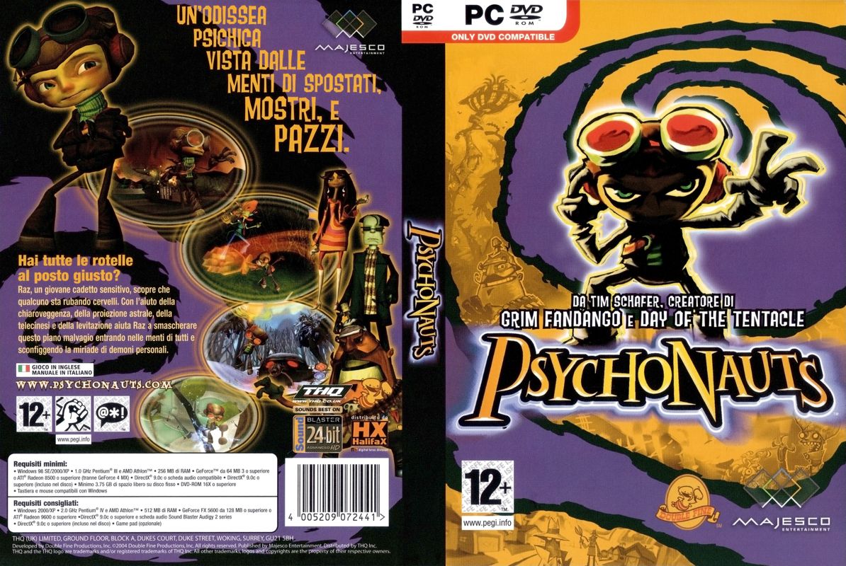 Psychonauts Cover Or Packaging Material - Mobygames