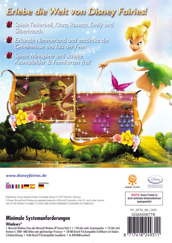 Back Cover for Disney Fairies: Tinker Bell's Adventure (Windows)