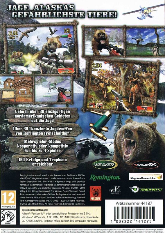 Back Cover for Remington Super Slam Hunting: Alaska (Windows)