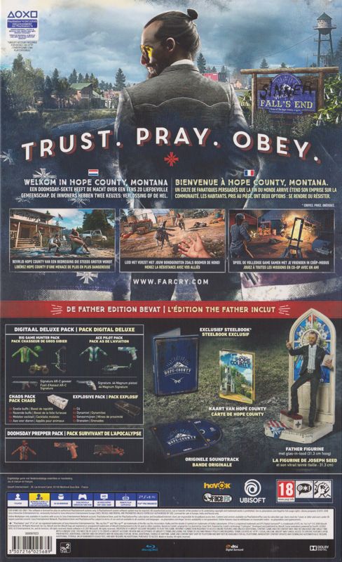 Back Cover for Far Cry 5 (The Father Edition) (PlayStation 4)