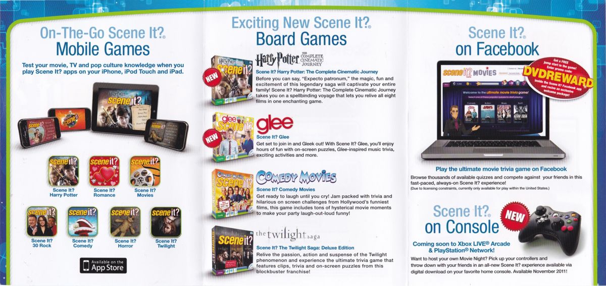 Other for Scene It?: Glee (DVD Player): Three panel foldout: Side 2
