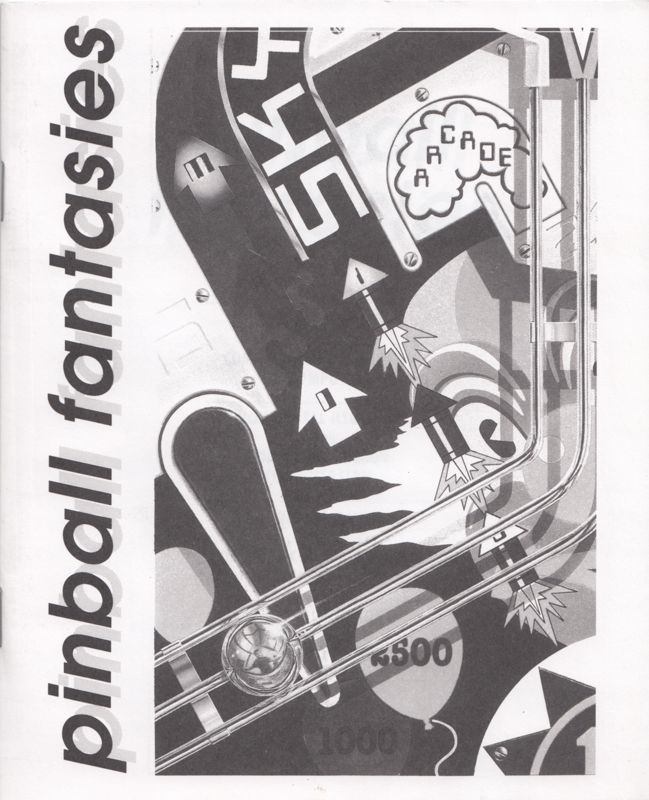 Manual for Pinball Fantasies (Amiga) (Amiga 1200 / 4000 AGA version): Front