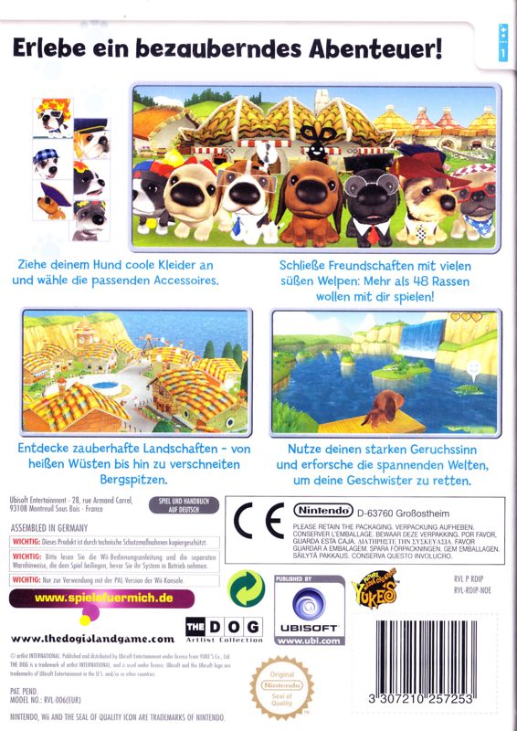 Back Cover for The Dog Island (Wii)