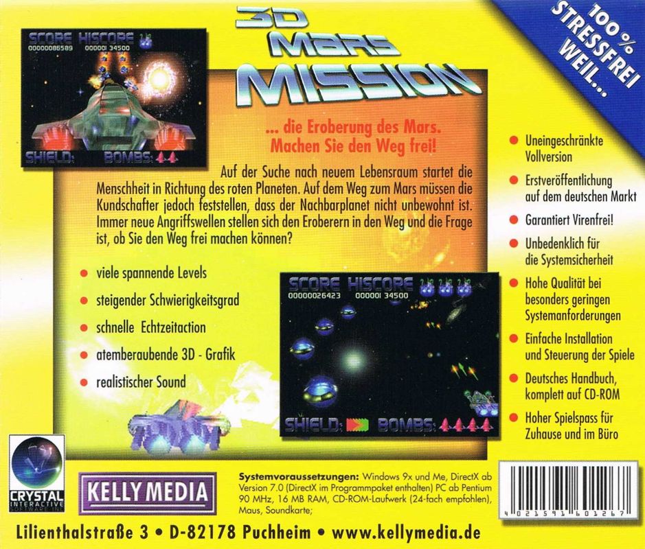 Back Cover for 3D Mars Mission (Windows)