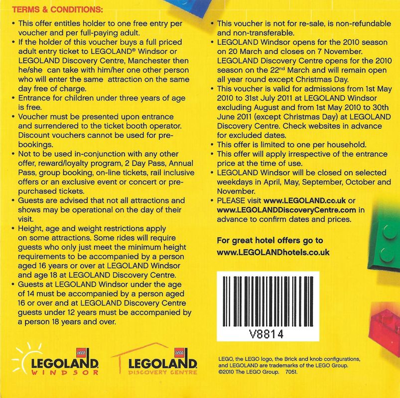 Advertisement for LEGO Harry Potter: Years 1-4 (Nintendo DS): Back