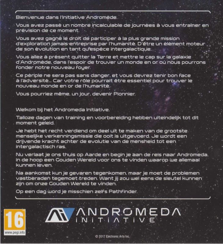 Advertisement for Mass Effect: Andromeda (Xbox One): Ad 1- back
