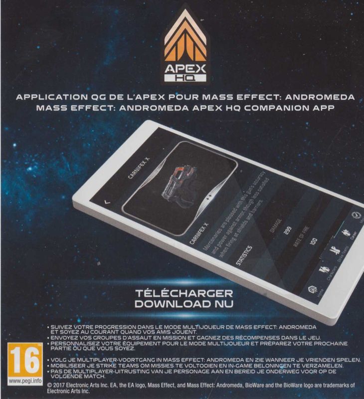Advertisement for Mass Effect: Andromeda (Xbox One): Ad 2 - back