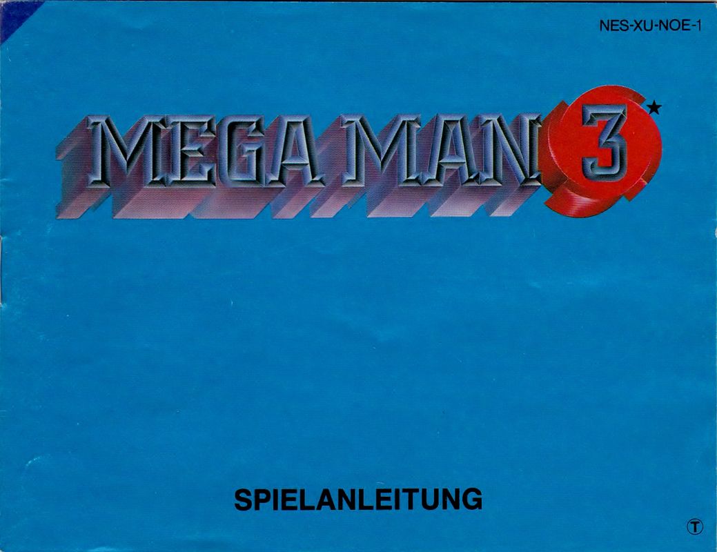 Manual for Mega Man 3 (NES) (Import with German manual and black-and-white French manual): Front (German)